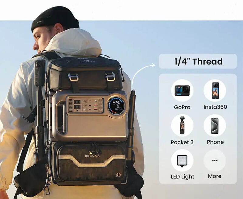 The Coalax Lancer 300 backpack is a high-tech essential for photographers and travelers on the go.