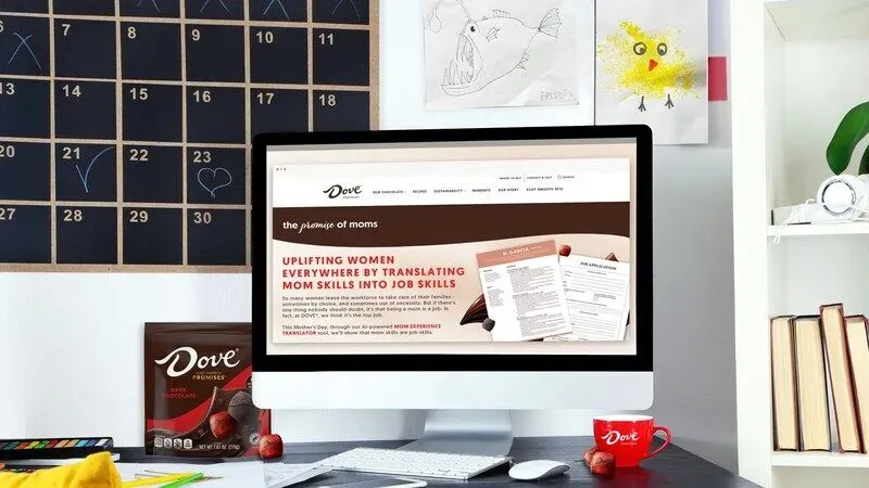 Dove Chocolate's Mom Experience Translator assists mothers in reentering the workforce.